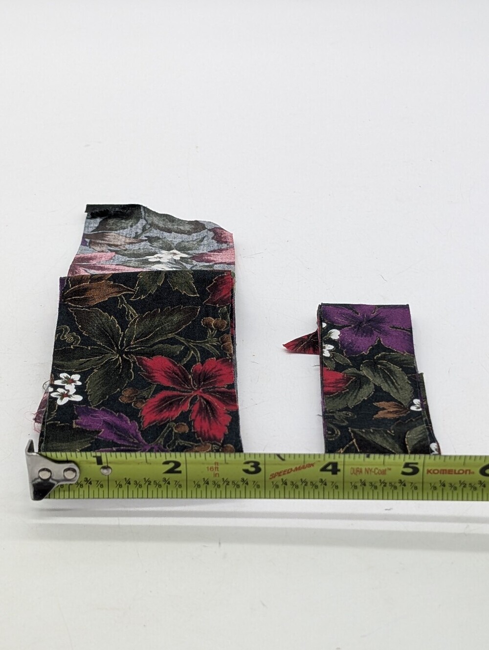 Vintage Lion Ribbon Co Autumn Floral Leaf Fabric Ribbon Lot 1.375" Metallic Gold - Picture 6 of 6